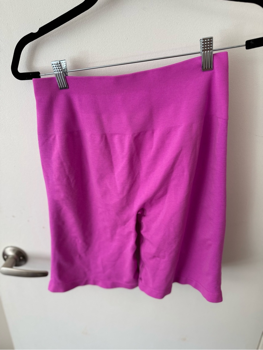 Alphalete Women's High-Waist Magenta Bike Shorts - Picture 2 of 3